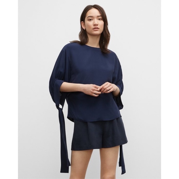 NWT Club Monaco Tie Sleeve Top - Picture 2 of 8